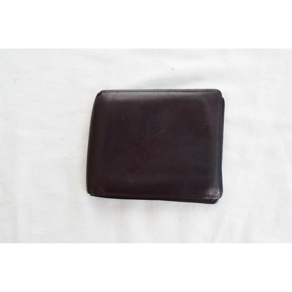 Overland Bifold Wallet OS Brown Leather ID Window Men Classic Accessory